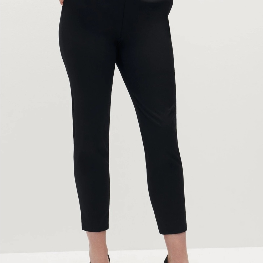 Black Cropped Ankle Pants with Sleek Design